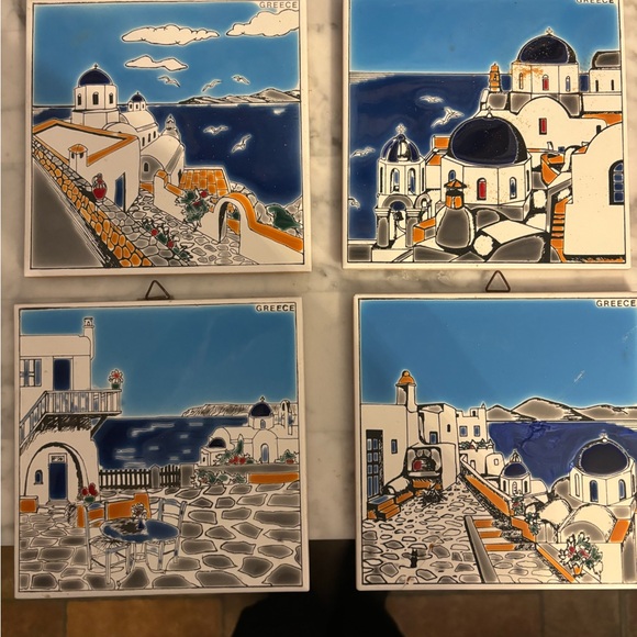 Greece painted tiles - Picture 2 of 2